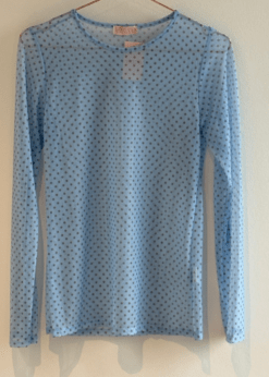 Three M Meshbluse Lyseblå Small Dots