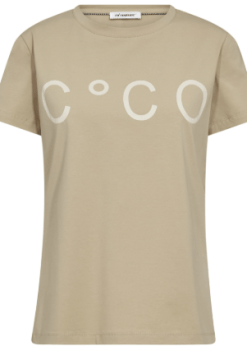 Co Couture Beige Hvid Signiature T Shirt