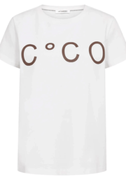 Co Couture Signiature T Shirt Hvid Brun