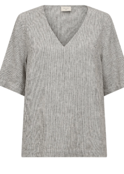 Freequent Lava Bluse Brun Offwhite