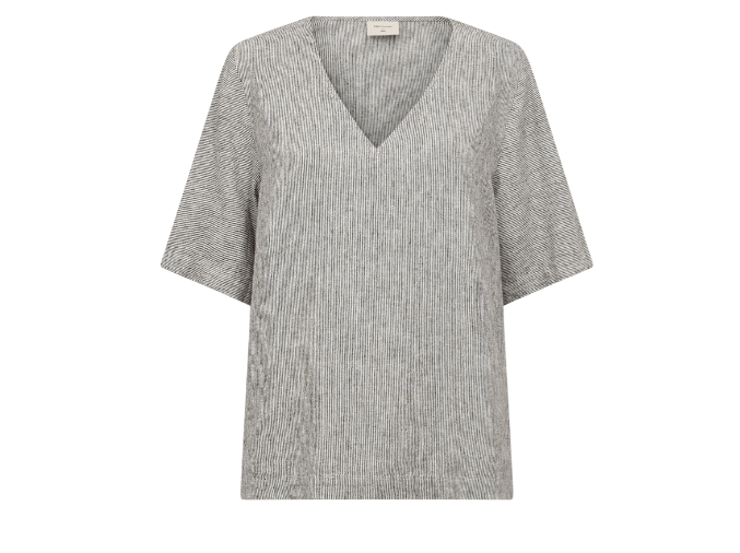 Freequent Lava Bluse Brun Offwhite