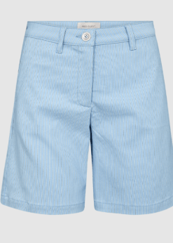 Lyseblå Hvid Stribet Rex Shorts Fra Freequent