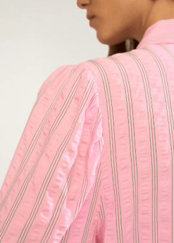 Lyserød Stribet Piper Skjorte Fra Numph