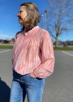 Lyserød Stribet Salma Skjorte Fra Marta