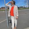 Marta Blazer Og Buks Og Aura Top I orange Fra Co Couture