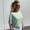 Numph Grønstribet Bluse