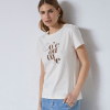 Offwhite T Shirt Med Brun Skrift Fra Co Couture