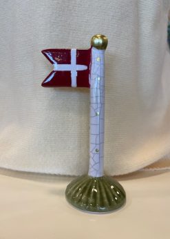 Speedtsberg Lille Flag Beige Stang Med Struktur Og Grøn Fod