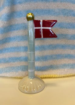 Speedtsberg Lille Flag Lysegrøn Hvid Stang Og Lysegul Fod