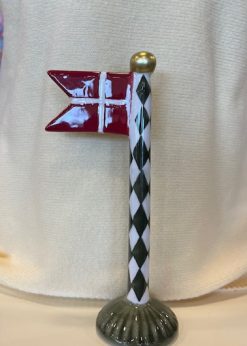 Speedtsberg Stort Keramik Flag Grøn Hvid Harlekin