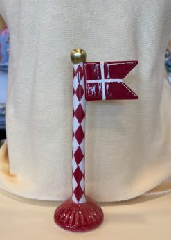 Speedtsberg Stort Keramik Flag Rød Hvid Harlekin