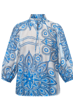 Bluse Style Love1578 I Blåt Print