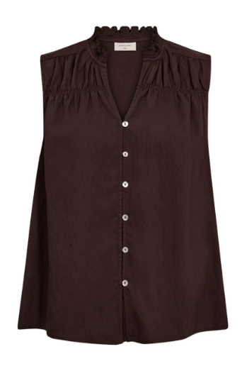 Brun Sally Top Fra Freequent