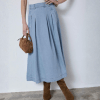 Co Couture Nederdel Tilly Anya Pleat Fade Denim