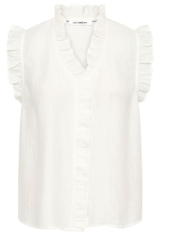 Co Couture Tassy Frill Top hvid
