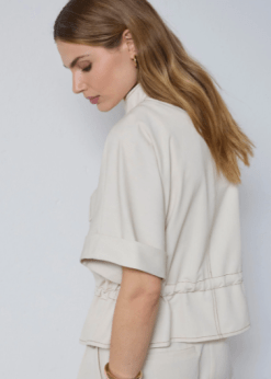 Co Couture Vest Style Terry Bisquit