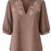Costa Mani Phonix Bluse Brun