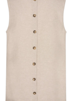 Freequent Beige Lava Hør Top