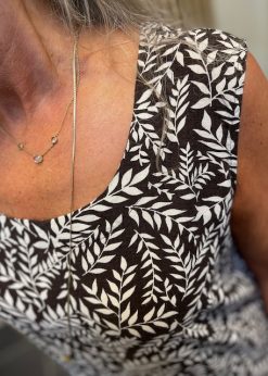 Freequent Brun Offwhite Print På Laluna Kjolen