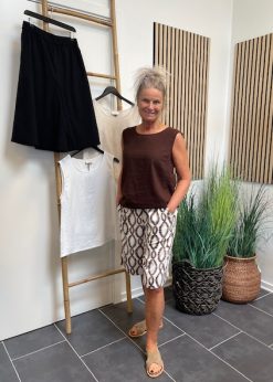 Freequent Lavisco Shorts Og Brun Lava Top
