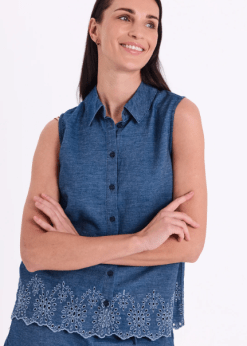 Freequent Linda Top I Denim