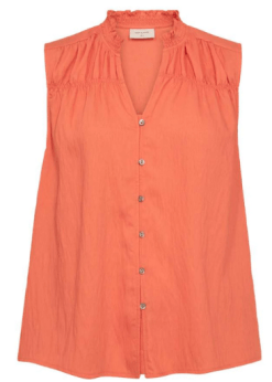 Freequent Sally Bluse Lys Orange