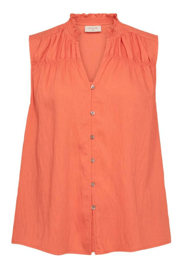 Freequent Sally Bluse Lys Orange