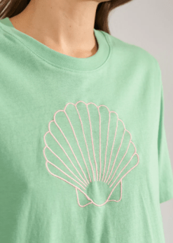 Grøn Numph T Shirt Style Tide