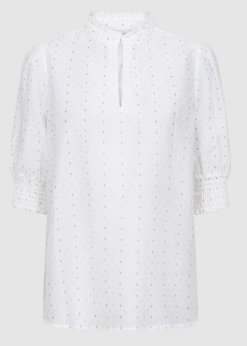 Hvid Flory Bluse Fra Freequent