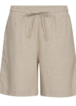 Lava Beige Farvet Hør Shorts