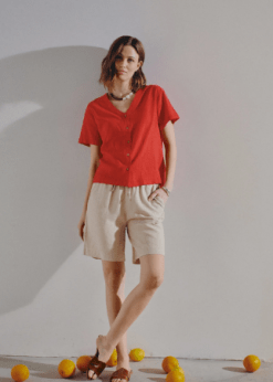 Lava Hør Shorts Lys Sand