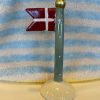 Lille Flag Grøn Med Prikker Lysegul Fod