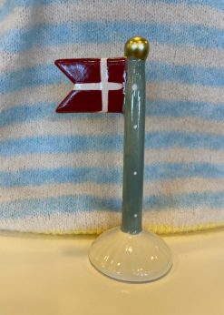 Lille Flag Grøn Med Prikker Lysegul Fod