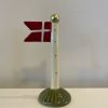Lille Flag Lysegul Stang Guld Prikker Grøn Fod