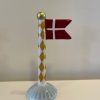 Lille Keramik Flag Gul Hvid Harlekin
