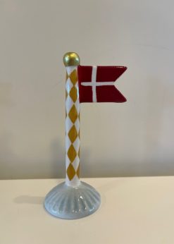 Lille Keramik Flag Gul Hvid Harlekin