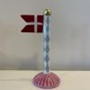 Lille Keramik Flag Lyseblå Hvid Harlekin