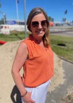 Orange Sally Bluse Fra Freequent