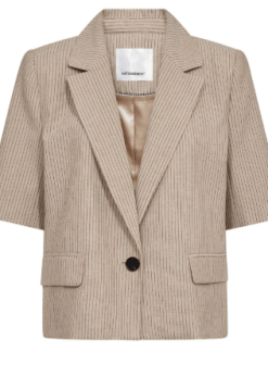 Stribet Blazer Med Korte Ærmer Fra Co Couture