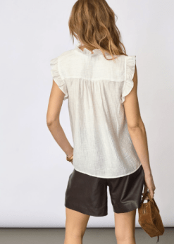 Tassy Frill Top Hvid Fra Co Couture