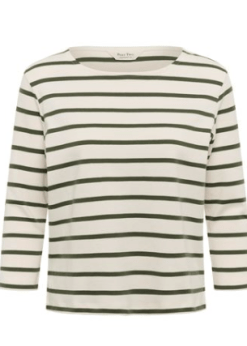 Part Two Nela Army-Offwhite Stribet Bluse