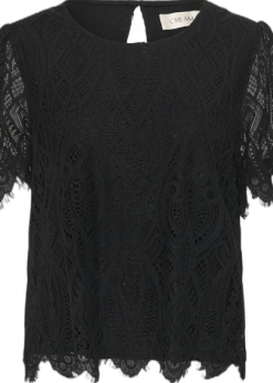Cream Dith Lace Bluse