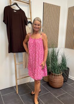 Vanting Stropkjole Pink Blomsterprint