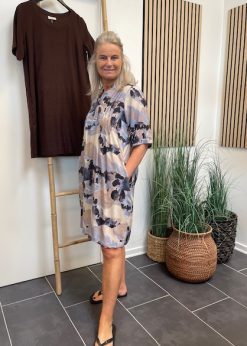 Vanting Kjole Sand-Blå Print