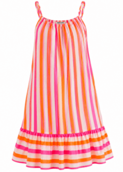 Vanting Stropkjole Orange-Pink Neon