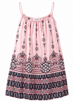 Vanting Stropkjole Rosa Print