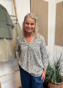 Freequent Adney Bluse Grøn Print