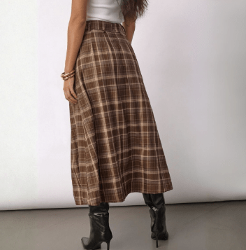 Co Couture Dagny Brun Ternet Nederdel - Billede 2