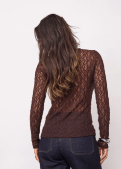 Alternative view of Co Couture Barna Meshbluse Dark Brown