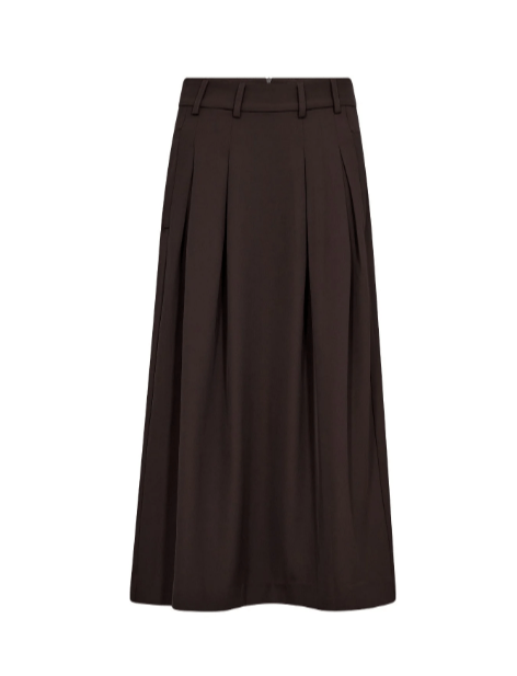 Co Couture Alini Anya Pleat Skirt Dark Brown - Billede 3